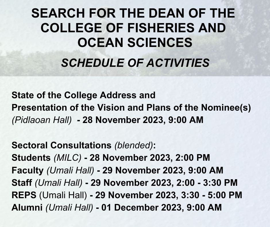 Search for CFOS Dean Announcement